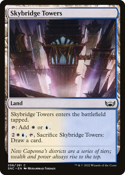 Skybridge Towers (SNC-256) - Streets of New Capenna - Premium MTG Single from Wizards of the Coast - Just $0.08! Shop now at Game Crave Tournament Store