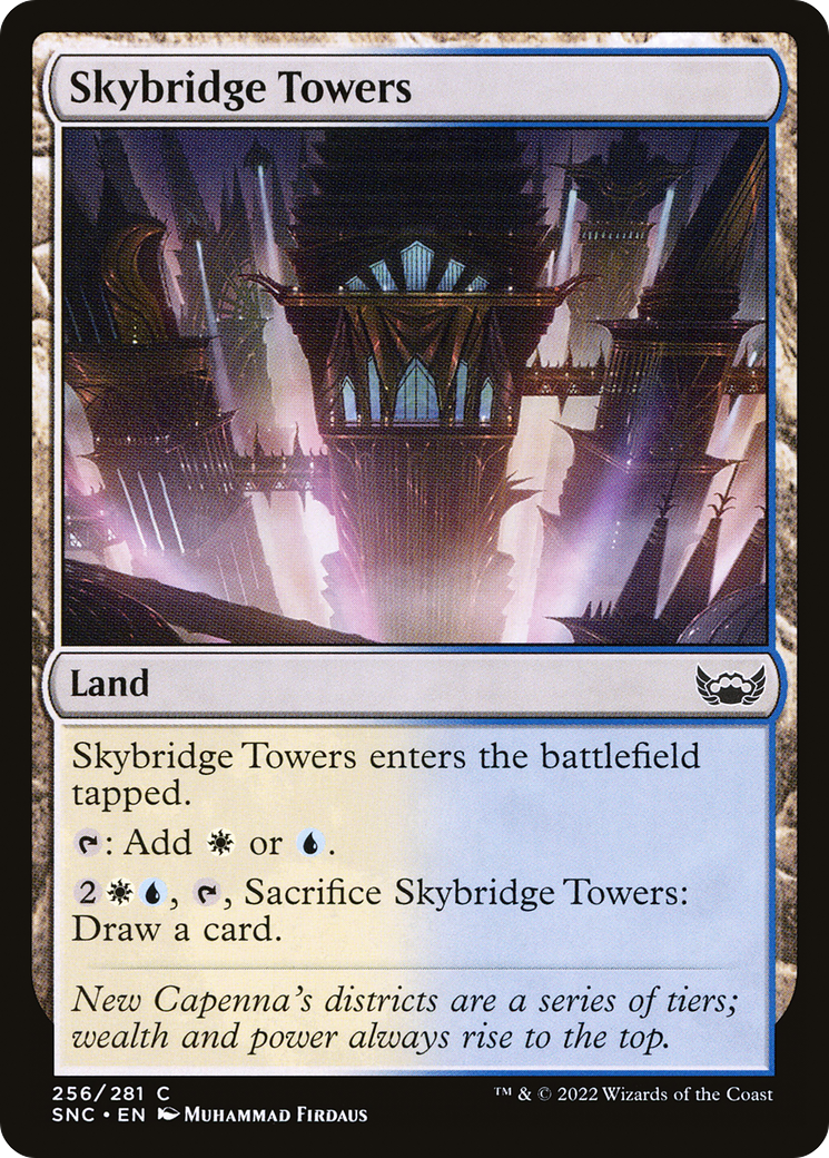 Skybridge Towers (SNC-256) - Streets of New Capenna Foil - Premium MTG Single from Wizards of the Coast - Just $0.08! Shop now at Game Crave Tournament Store