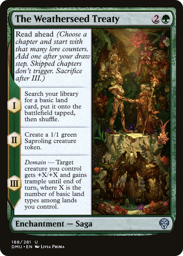 The Weatherseed Treaty (DMU-188) - Dominaria United Foil - Premium MTG Single from Wizards of the Coast - Just $0.25! Shop now at Game Crave Tournament Store