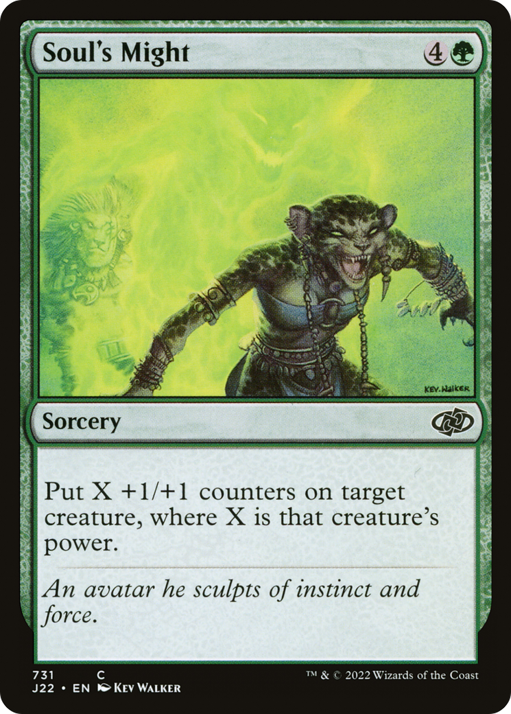 Soul's Might (J22-731) - Jumpstart 2022 - Premium MTG Single from Wizards of the Coast - Just $0.08! Shop now at Game Crave Tournament Store
