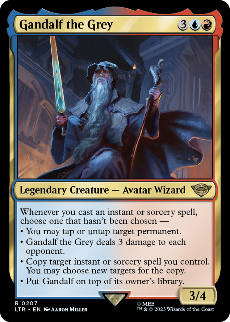 Gandalf the Grey (LTR-207) - The Lord of the Rings: Tales of Middle-earth - Premium MTG Single from Wizards of the Coast - Just $0.08! Shop now at Game Crave Tournament Store