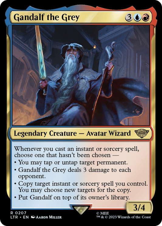 Gandalf the Grey (LTR-207) - The Lord of the Rings: Tales of Middle-earth - Premium MTG Single from Wizards of the Coast - Just $0.08! Shop now at Game Crave Tournament Store