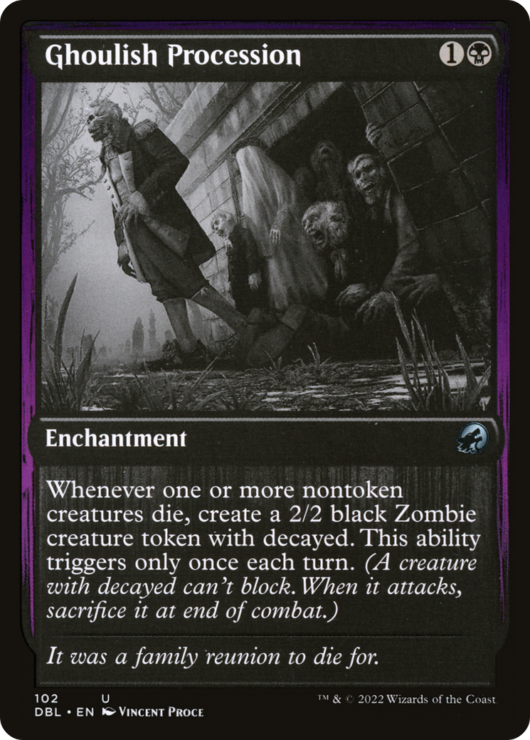 Ghoulish Procession (DBL-102) - Innistrad: Double Feature - Premium MTG Single from Wizards of the Coast - Just $0.29! Shop now at Game Crave Tournament Store
