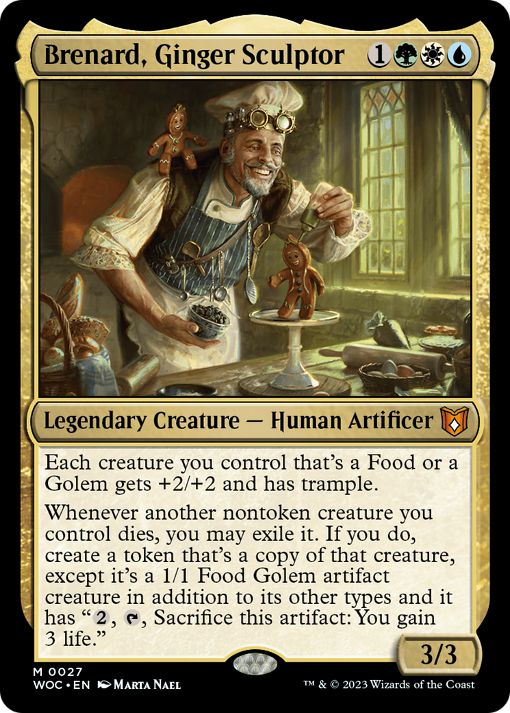 Brenard, Ginger Sculptor (WOC-027) - Wilds of Eldraine Commander - Premium MTG Single from Wizards of the Coast - Just $0.26! Shop now at Game Crave Tournament Store