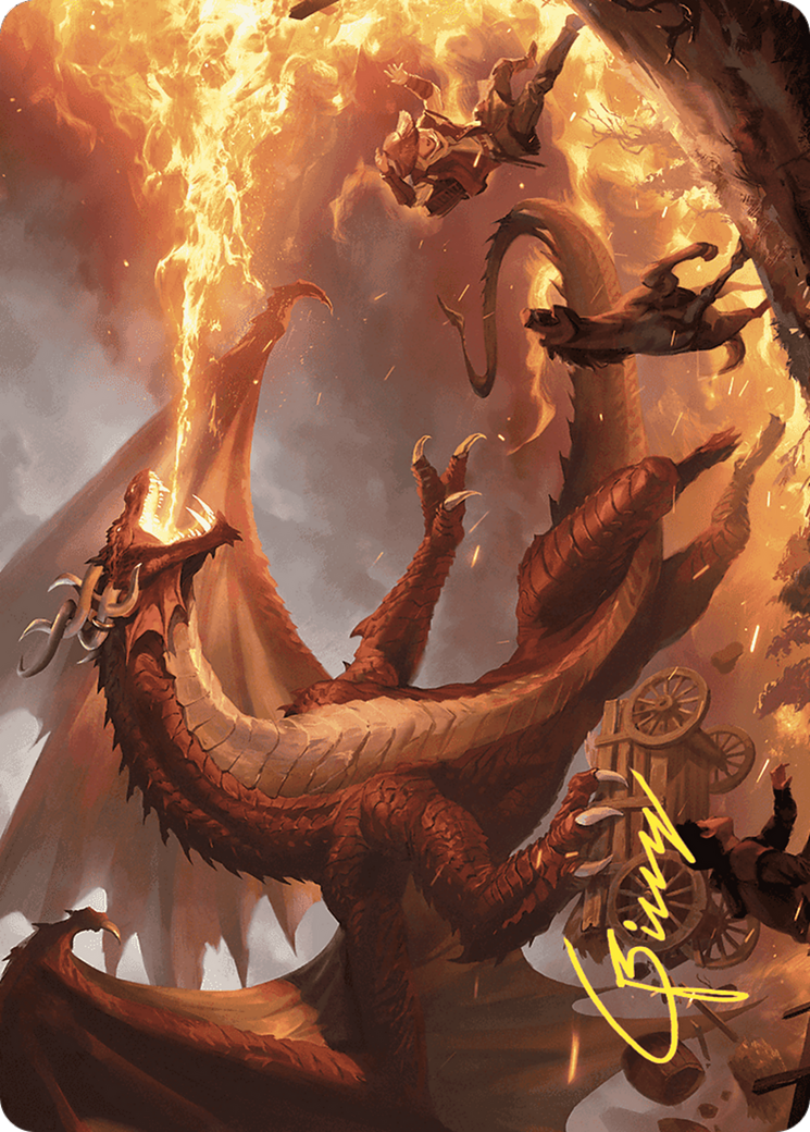 Realm-Scorcher Hellkite // Realm-Scorcher Hellkite (AWOE-019) - Wilds of Eldraine Art Series (Borderless) Foil - Premium MTG Single from Wizards of the Coast - Just $0! Shop now at Game Crave Tournament Store