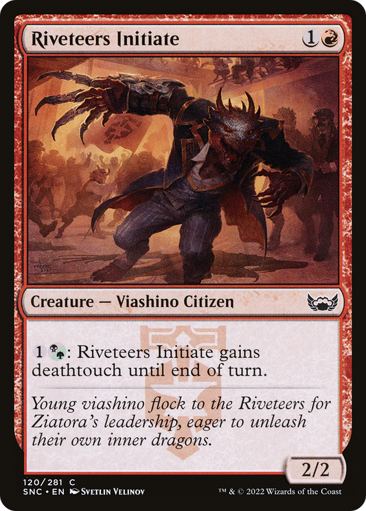 Riveteers Initiate (SNC-120) - Streets of New Capenna Foil - Premium MTG Single from Wizards of the Coast - Just $0.08! Shop now at Game Crave Tournament Store