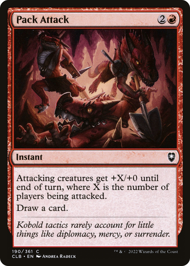 Pack Attack (CLB-190) - Commander Legends: Battle for Baldur's Gate - Premium MTG Single from Wizards of the Coast - Just $0.08! Shop now at Game Crave Tournament Store