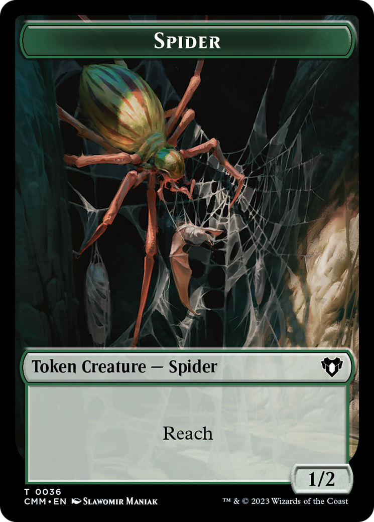 Spider (TCMM-036) - Commander Masters Tokens - Premium MTG Single from Wizards of the Coast - Just $0! Shop now at Game Crave Tournament Store