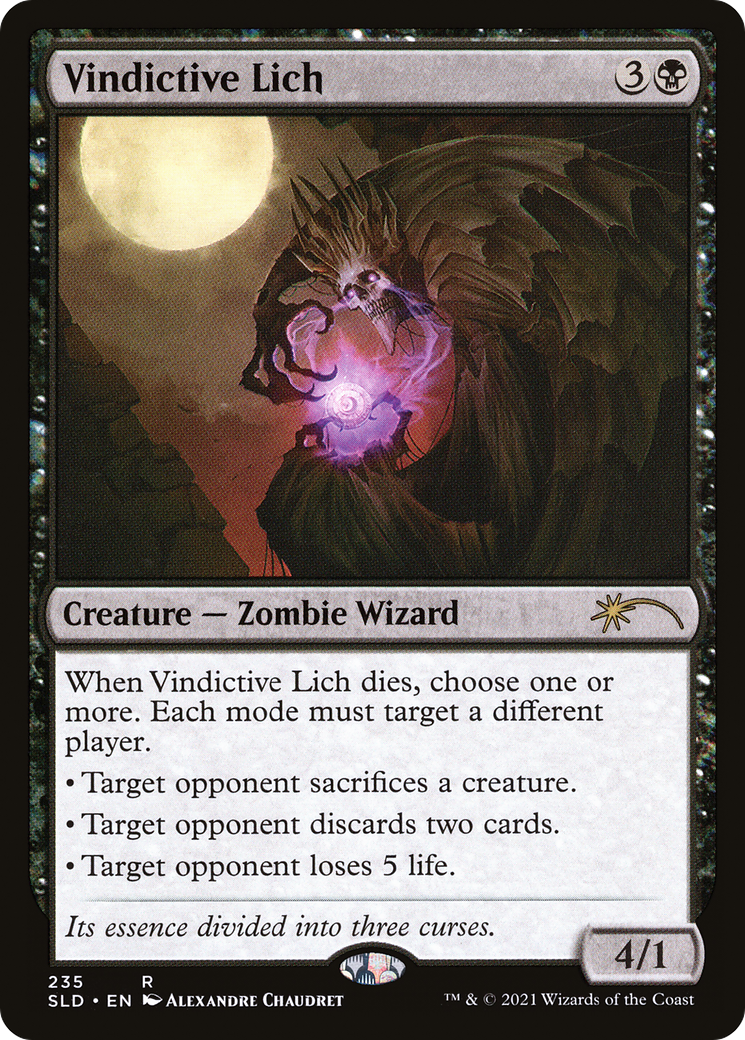 Vindictive Lich (SLD-235) - Secret Lair Drop Foil - Premium MTG Single from Wizards of the Coast - Just $1.21! Shop now at Game Crave Tournament Store