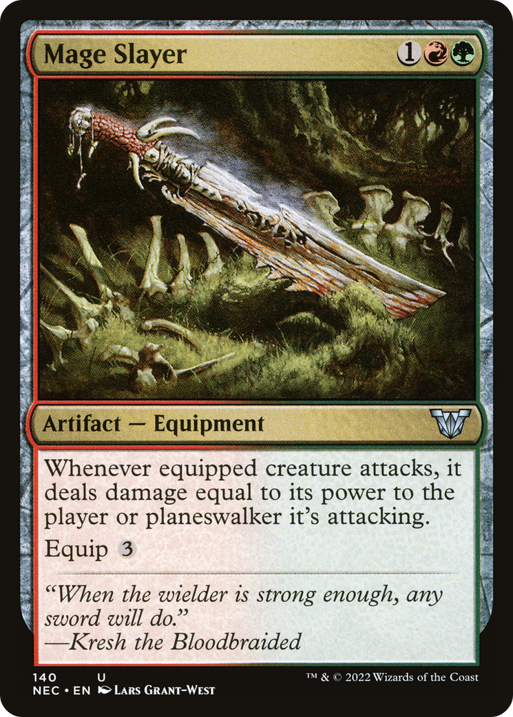 Mage Slayer (NEC-140) - Neon Dynasty Commander - Premium MTG Single from Wizards of the Coast - Just $0.26! Shop now at Game Crave Tournament Store