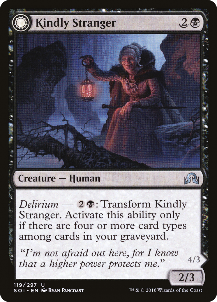 Kindly Stranger // Demon-Possessed Witch (SOI-119) - Shadows over Innistrad: (Double Faced Transform) Foil - Premium MTG Single from Wizards of the Coast - Just $0.09! Shop now at Game Crave Tournament Store