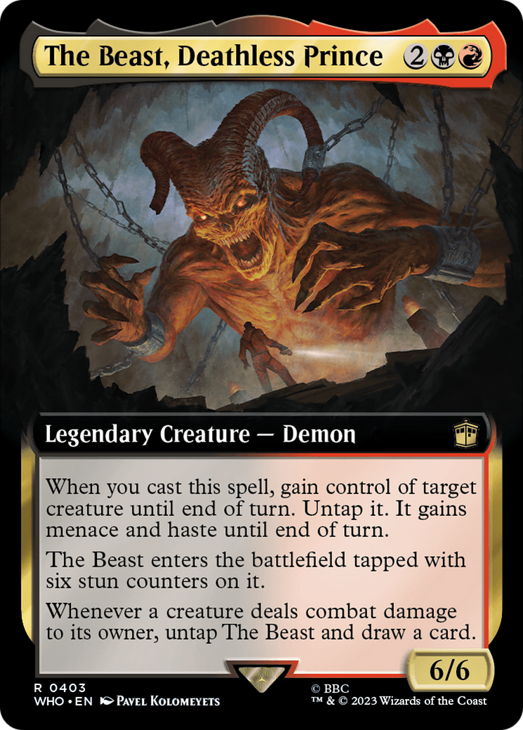 The Beast, Deathless Prince (WHO-403) - Doctor Who: (Extended Art) - Premium MTG Single from Wizards of the Coast - Just $0.11! Shop now at Game Crave Tournament Store