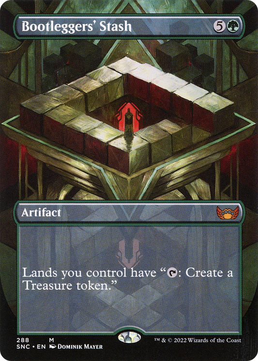 Bootleggers' Stash (SNC-288) - Streets of New Capenna (Borderless) Foil - Premium MTG Single from Wizards of the Coast - Just $1.53! Shop now at Game Crave Tournament Store