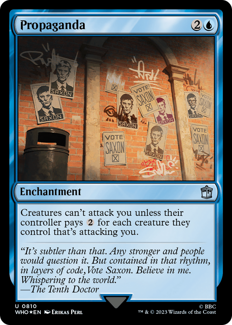 Propaganda (WHO-810) - Doctor Who Foil - Premium MTG Single from Wizards of the Coast - Just $2.10! Shop now at Game Crave Tournament Store