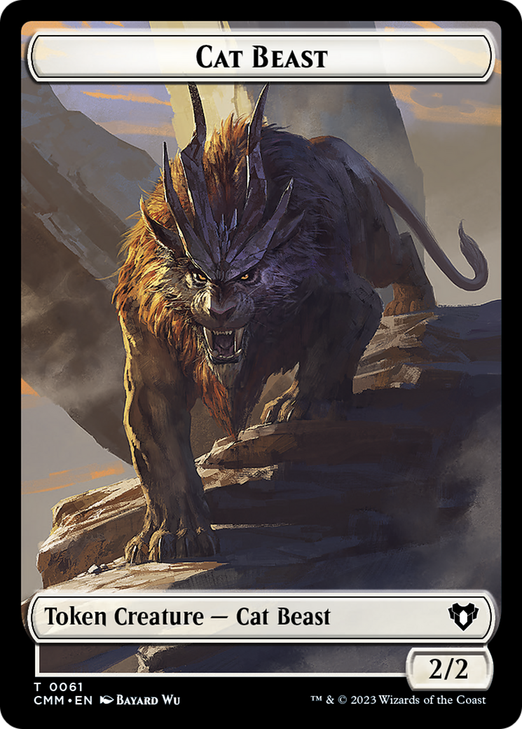 Cat Beast (TCMM-061) - Commander Masters Tokens Foil - Premium MTG Single from Wizards of the Coast - Just $0! Shop now at Game Crave Tournament Store