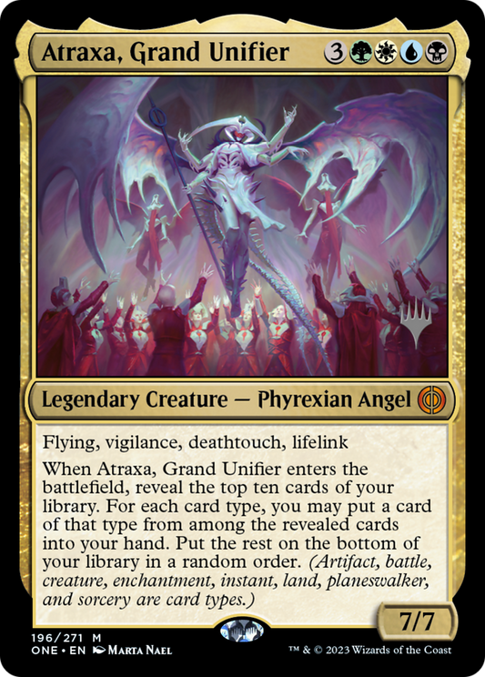 Atraxa, Grand Unifier (PONE-196P) - Phyrexia: All Will Be One Promos - Premium MTG Single from Wizards of the Coast - Just $2.91! Shop now at Game Crave Tournament Store