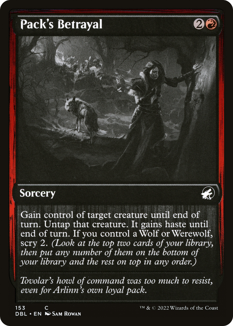 Pack's Betrayal (DBL-153) - Innistrad: Double Feature - Premium MTG Single from Wizards of the Coast - Just $0.08! Shop now at Game Crave Tournament Store