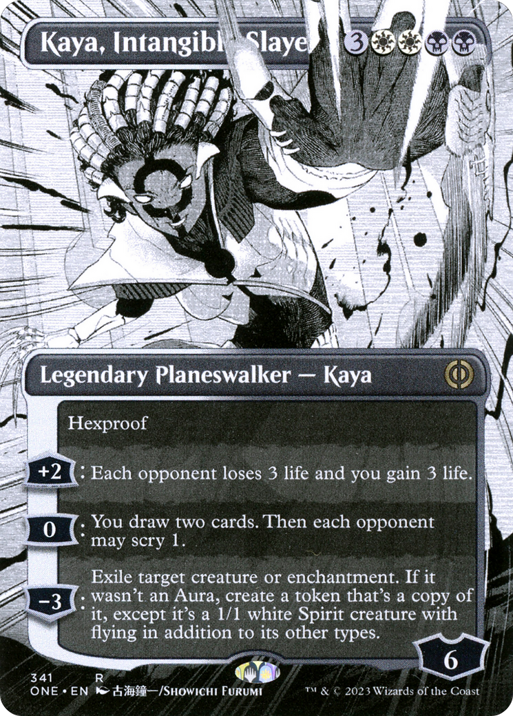 Kaya, Intangible Slayer (ONE-341) - Phyrexia: All Will Be One: (Showcase) (Borderless) - Premium MTG Single from Wizards of the Coast - Just $0.26! Shop now at Game Crave Tournament Store
