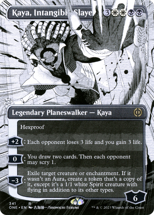 Kaya, Intangible Slayer (ONE-341) - Phyrexia: All Will Be One: (Showcase) (Borderless) - Premium MTG Single from Wizards of the Coast - Just $0.26! Shop now at Game Crave Tournament Store