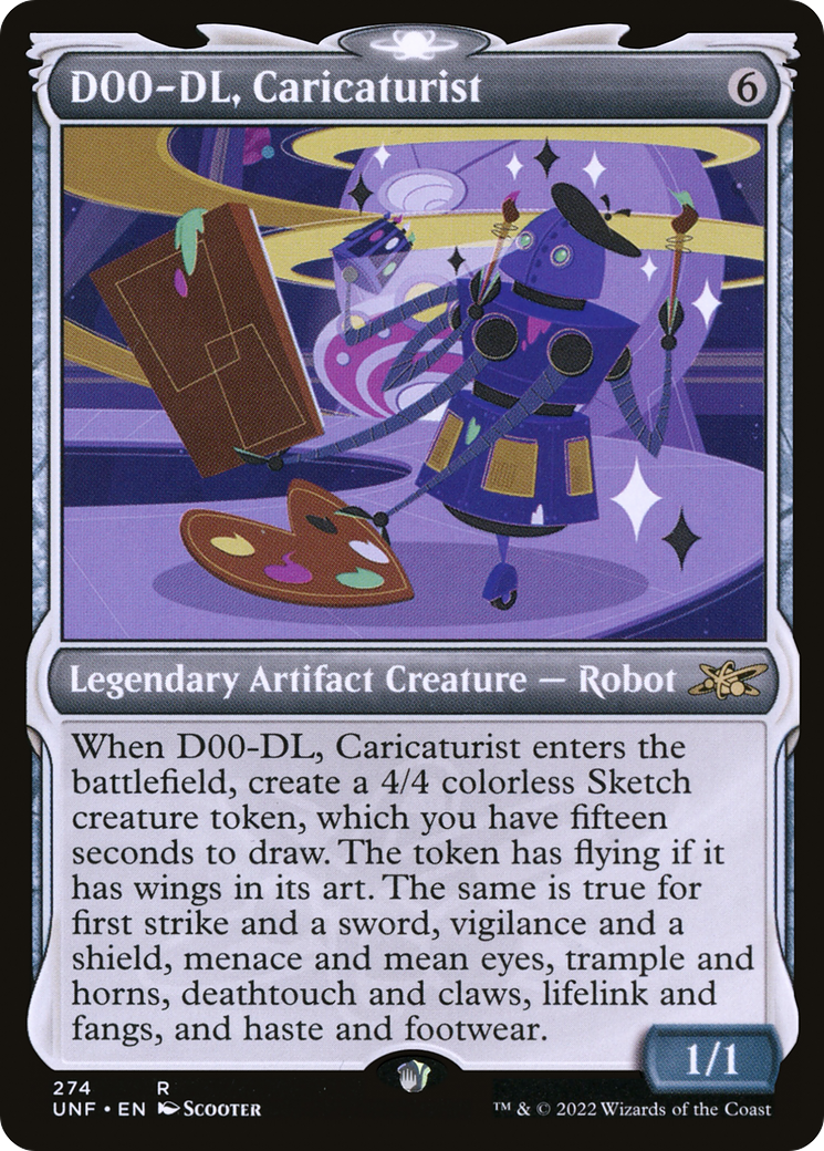 D00-DL, Caricaturist (UNF-274) - Unfinity: (Showcase) - Premium MTG Single from Wizards of the Coast - Just $0.08! Shop now at Game Crave Tournament Store