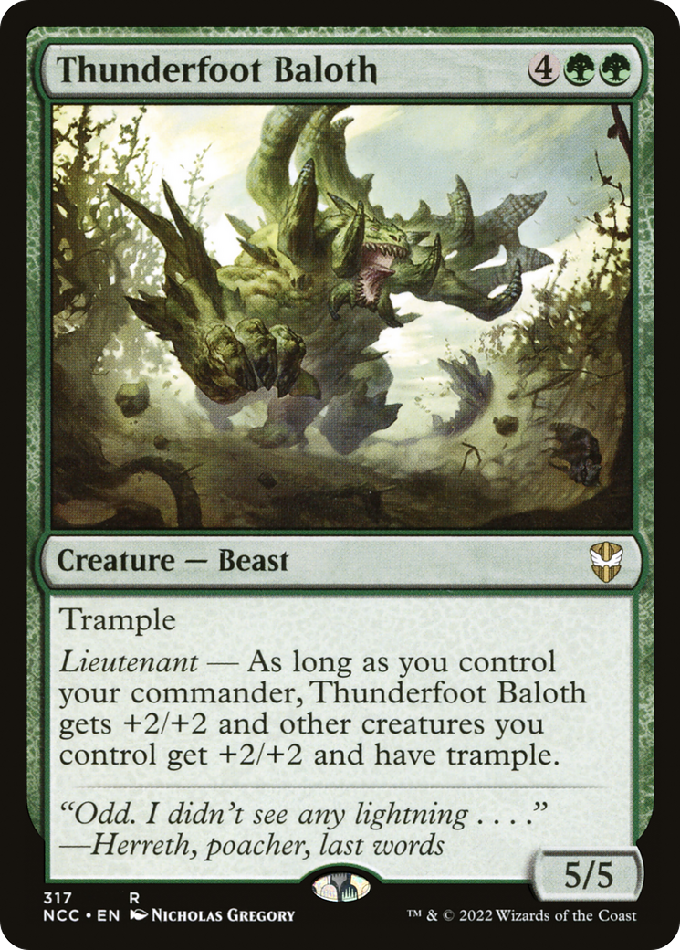Thunderfoot Baloth (NCC-317) - New Capenna Commander - Premium MTG Single from Wizards of the Coast - Just $0.76! Shop now at Game Crave Tournament Store