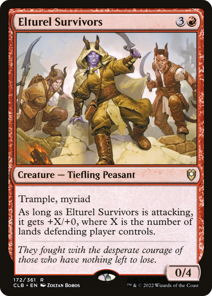 Elturel Survivors (CLB-172) - Commander Legends: Battle for Baldur's Gate Foil - Premium MTG Single from Wizards of the Coast - Just $0.09! Shop now at Game Crave Tournament Store