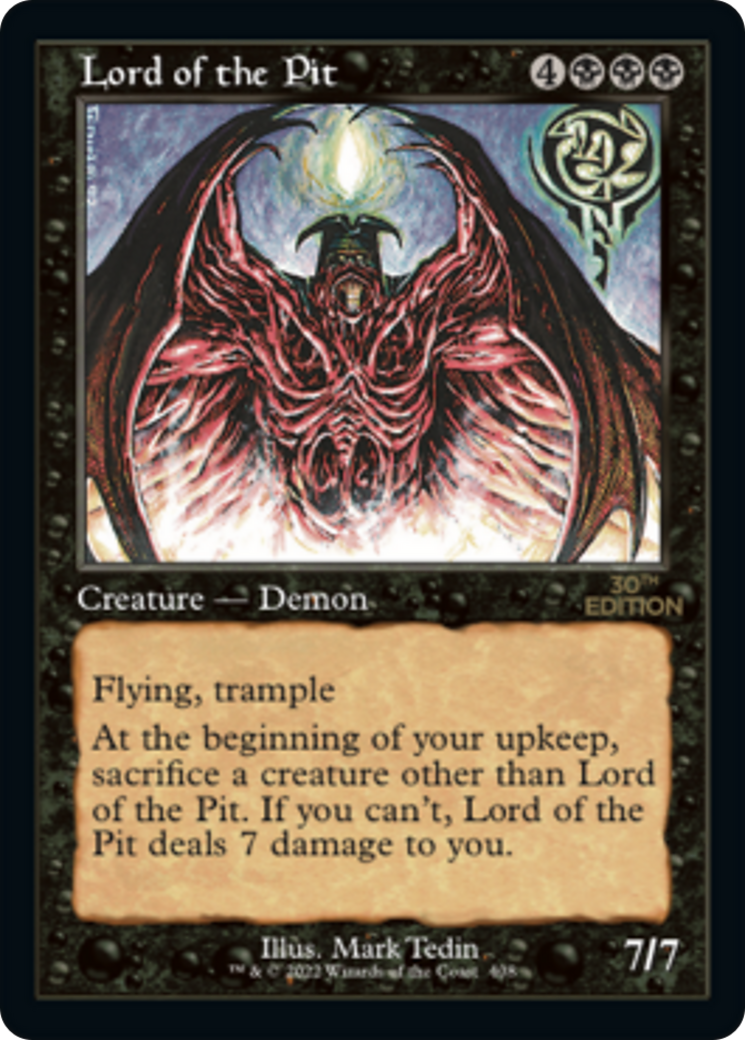 Lord of the Pit (30A-408) - 30th Anniversary Edition - Premium MTG Single from Wizards of the Coast - Just $0! Shop now at Game Crave Tournament Store