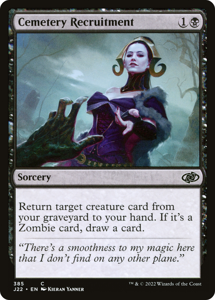 Cemetery Recruitment (J22-385) - Jumpstart 2022 - Premium MTG Single from Wizards of the Coast - Just $0.25! Shop now at Game Crave Tournament Store