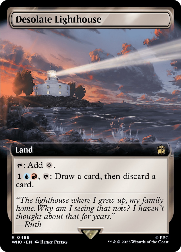 Desolate Lighthouse (WHO-489) - Doctor Who: (Extended Art) Foil - Premium MTG Single from Wizards of the Coast - Just $0.08! Shop now at Game Crave Tournament Store