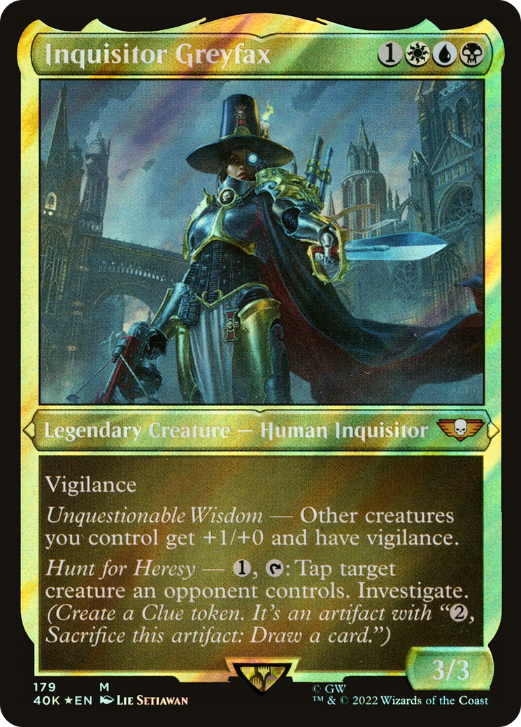 Inquisitor Greyfax (40K-179) - Warhammer 40,000 Commander Foil - Premium MTG Single from Wizards of the Coast - Just $0.45! Shop now at Game Crave Tournament Store