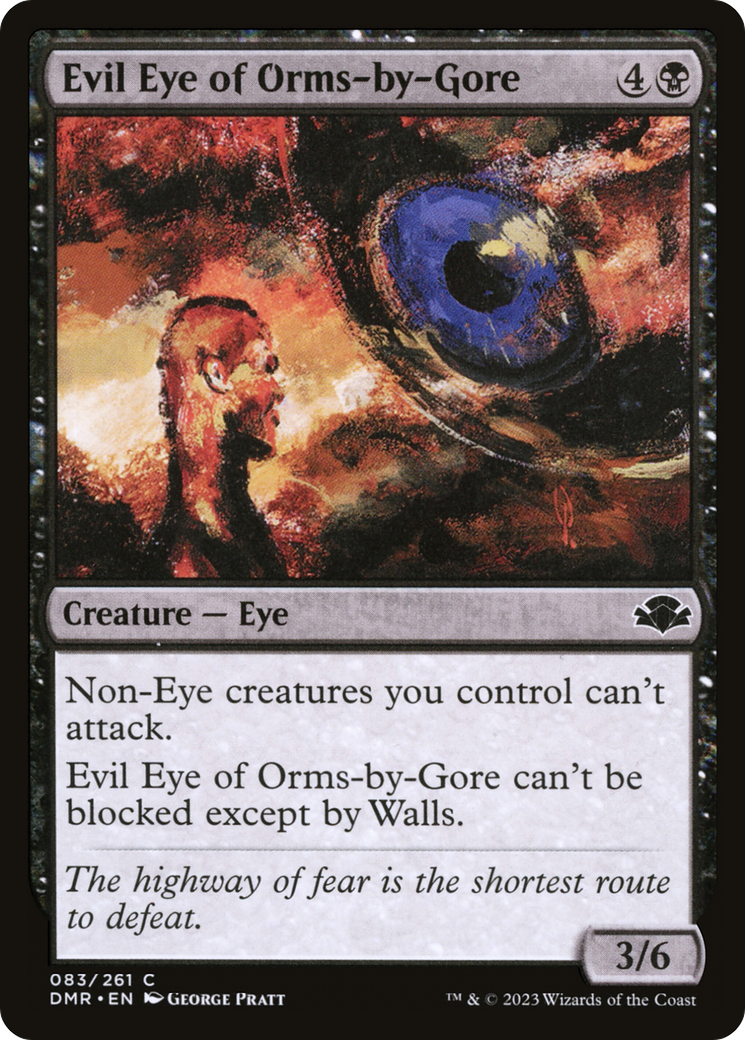 Evil Eye of Orms-by-Gore (DMR-083) - Dominaria Remastered - Premium MTG Single from Wizards of the Coast - Just $0.08! Shop now at Game Crave Tournament Store