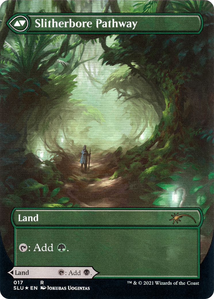 Darkbore Pathway // Slitherbore Pathway (SLU-017) - Secret Lair: Ultimate Edition: (Showcase) (Borderless) Foil - Premium MTG Single from Wizards of the Coast - Just $1.96! Shop now at Game Crave Tournament Store