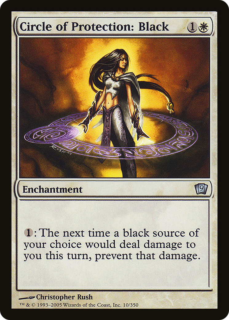 Circle of Protection: Black (9ED-10★) - Ninth Edition Foil - Premium MTG Single from Wizards of the Coast - Just $0.77! Shop now at Game Crave Tournament Store