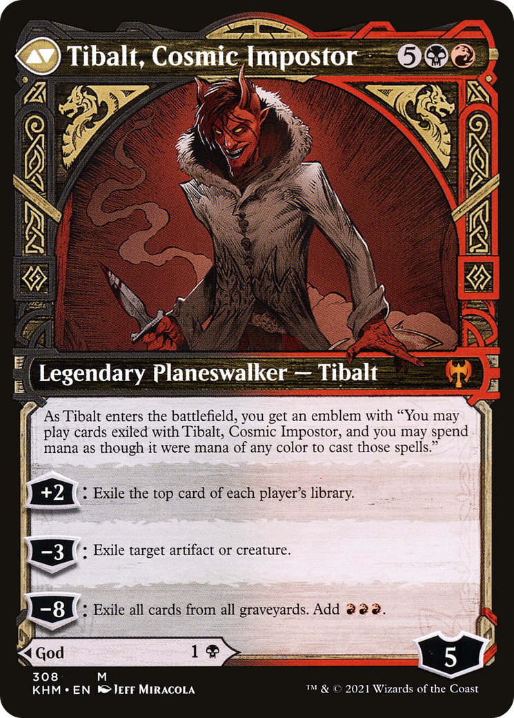 Valki, God of Lies // Tibalt, Cosmic Impostor (KHM-308) - Kaldheim: (Showcase) Foil - Premium MTG Single from Wizards of the Coast - Just $8.95! Shop now at Game Crave Tournament Store