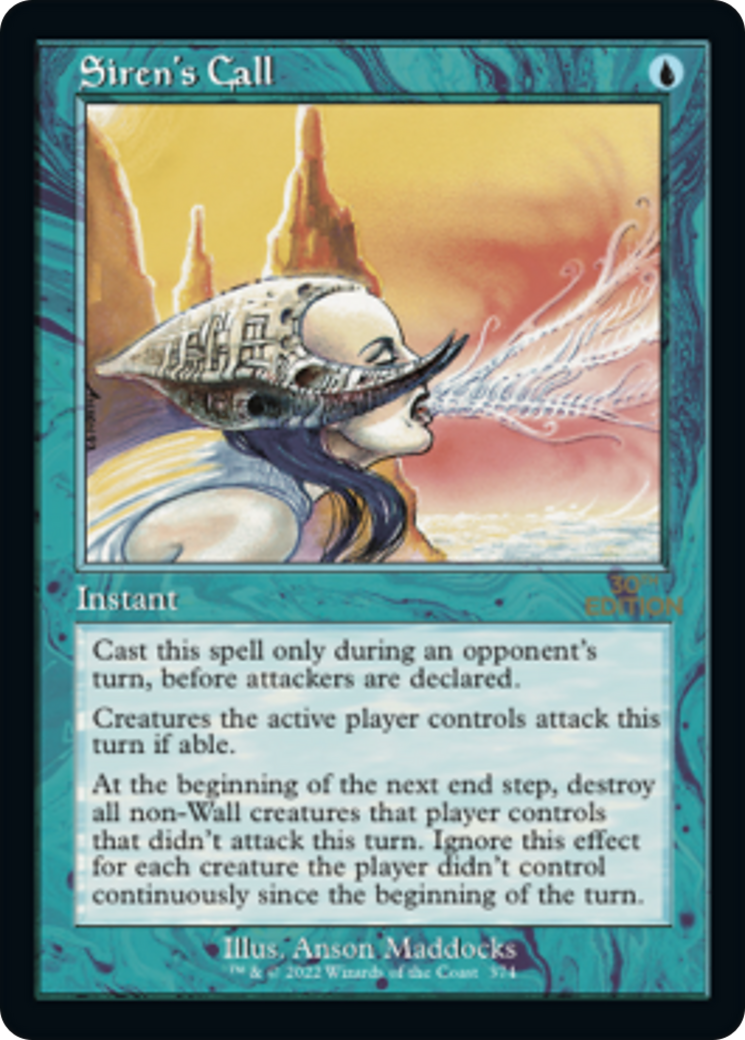 Siren's Call (30A-374) - 30th Anniversary Edition - Premium MTG Single from Wizards of the Coast - Just $0! Shop now at Game Crave Tournament Store