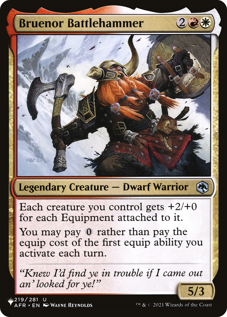 Bruenor Battlehammer (PLIST-1223) - The List - Premium MTG Single from Wizards of the Coast - Just $0.14! Shop now at Game Crave Tournament Store