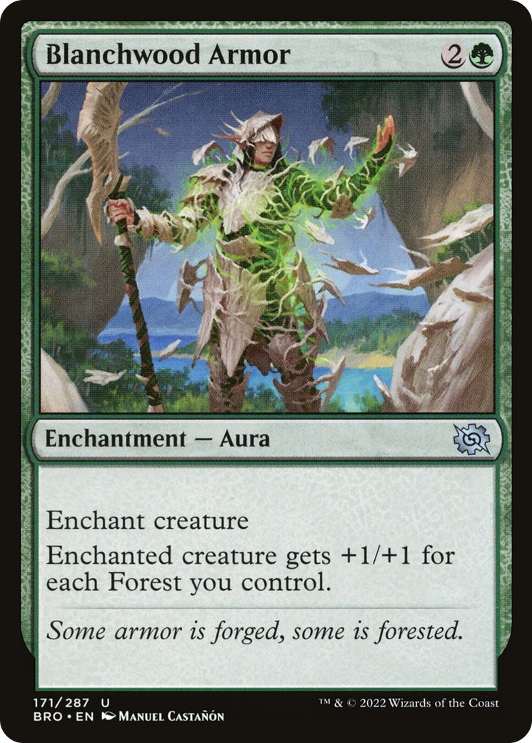 Blanchwood Armor (BRO-171) - The Brothers' War - Premium MTG Single from Wizards of the Coast - Just $0.08! Shop now at Game Crave Tournament Store