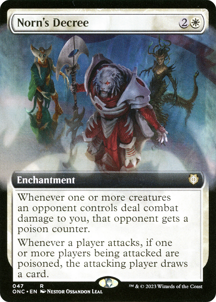 Norn's Decree (ONC-047) - Phyrexia: All Will Be One Commander: (Extended Art) - Premium MTG Single from Wizards of the Coast - Just $1.19! Shop now at Game Crave Tournament Store