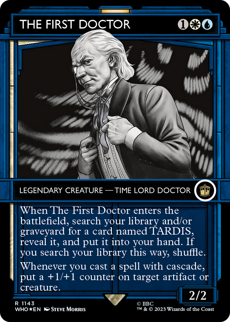 The First Doctor (WHO-1143) - Doctor Who: (Showcase) (Borderless) Foil - Premium MTG Single from Wizards of the Coast - Just $1.21! Shop now at Game Crave Tournament Store