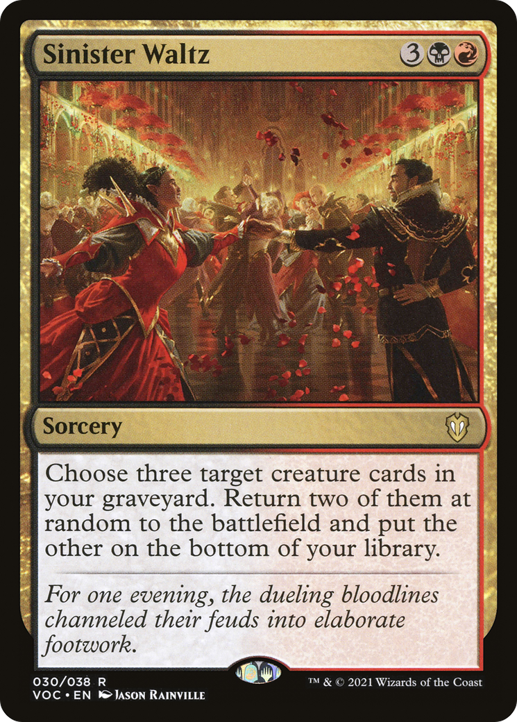 Sinister Waltz (VOC-030) - Crimson Vow Commander - Premium MTG Single from Wizards of the Coast - Just $0.08! Shop now at Game Crave Tournament Store