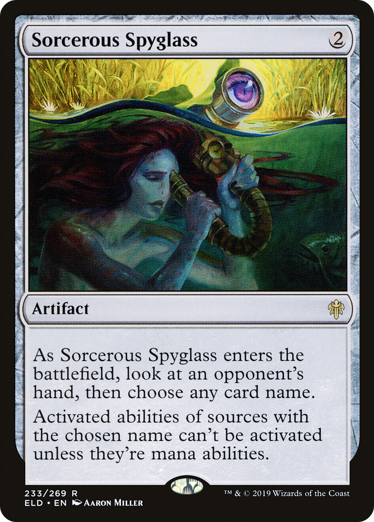 Sorcerous Spyglass (ELD-233) - Throne of Eldraine - Premium MTG Single from Wizards of the Coast - Just $0.08! Shop now at Game Crave Tournament Store