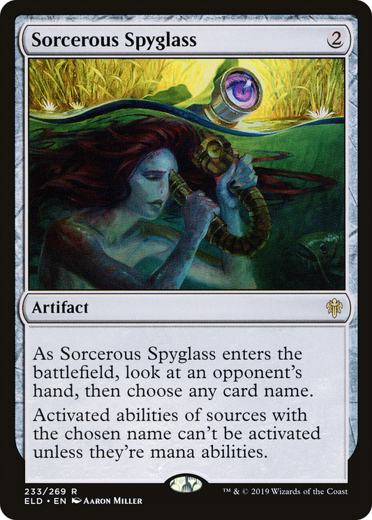 Sorcerous Spyglass (ELD-233) - Throne of Eldraine - Premium MTG Single from Wizards of the Coast - Just $0.08! Shop now at Game Crave Tournament Store