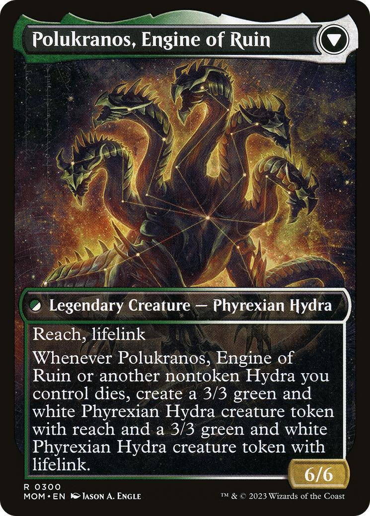 Polukranos Reborn // Polukranos, Engine of Ruin (MOM-300) - March of the Machine: (Showcase) Foil - Premium MTG Single from Wizards of the Coast - Just $0.59! Shop now at Game Crave Tournament Store