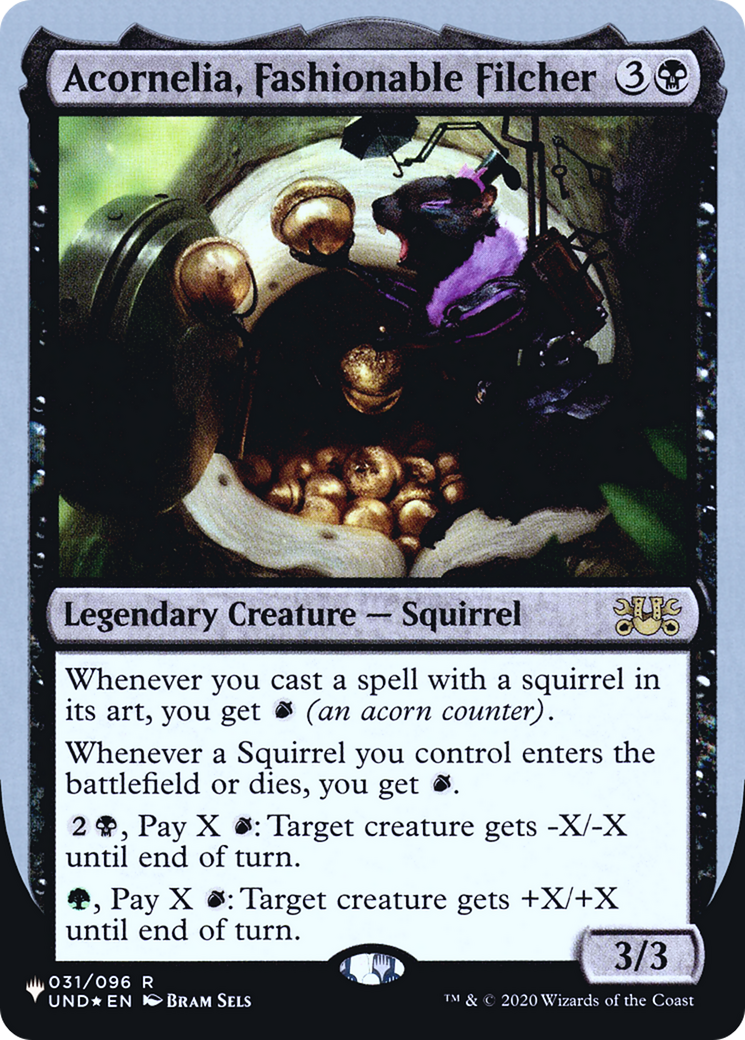Acornelia, Fashionable Filcher (UPLIST-018) - The List (Unfinity Foil Edition) Foil - Premium MTG Single from Wizards of the Coast - Just $2.06! Shop now at Game Crave Tournament Store