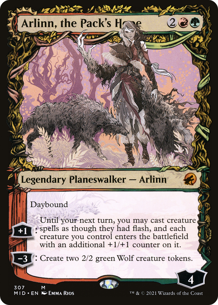 Arlinn, the Pack's Hope // Arlinn, the Moon's Fury (MID-307) - Innistrad: Midnight Hunt: (Showcase, Double Faced Transform) - Premium MTG Single from Wizards of the Coast - Just $5.66! Shop now at Game Crave Tournament Store