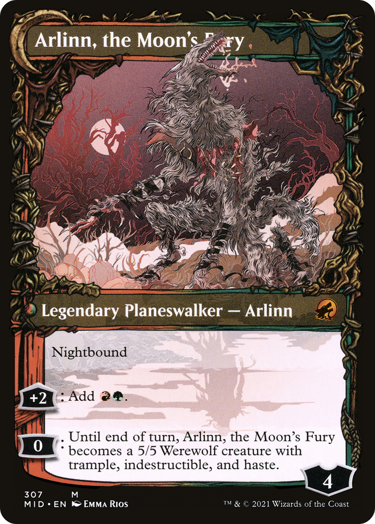 Arlinn, the Pack's Hope // Arlinn, the Moon's Fury (MID-307) - Innistrad: Midnight Hunt: (Showcase, Double Faced Transform) - Premium MTG Single from Wizards of the Coast - Just $5.66! Shop now at Game Crave Tournament Store
