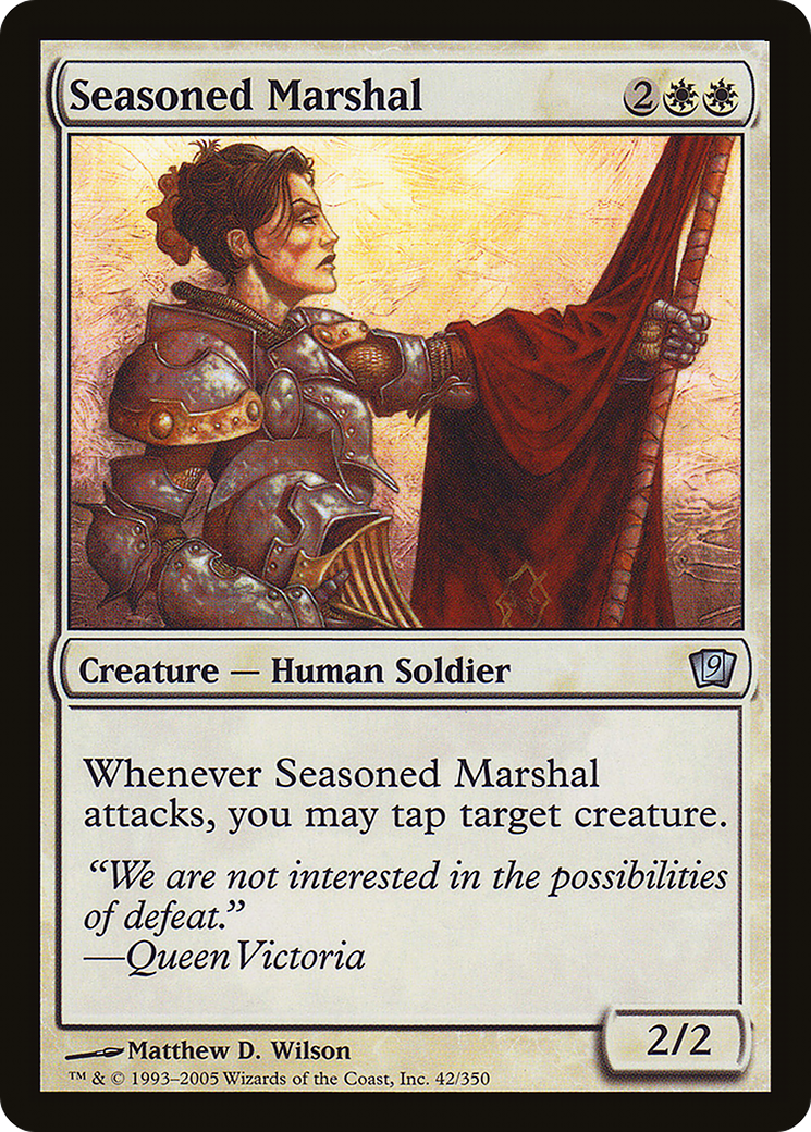 Seasoned Marshal (9ED-42★) - Ninth Edition Foil - Premium MTG Single from Wizards of the Coast - Just $0.43! Shop now at Game Crave Tournament Store