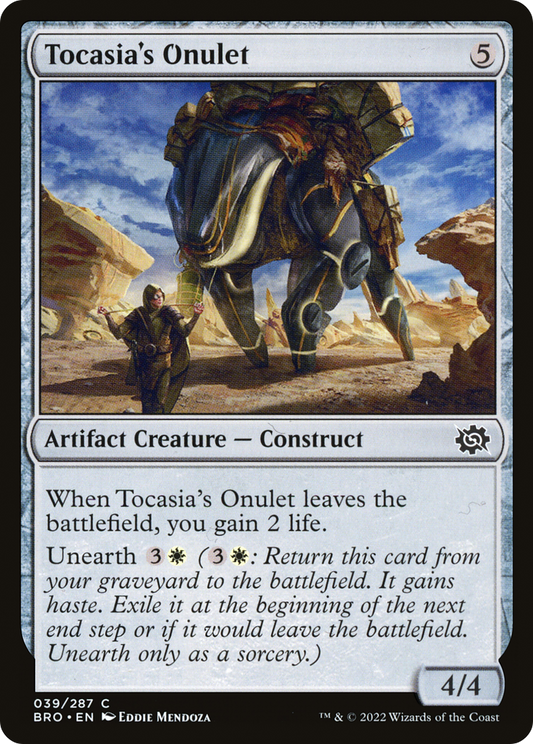 Tocasia's Onulet (BRO-039) - The Brothers' War Foil - Premium MTG Single from Wizards of the Coast - Just $0.08! Shop now at Game Crave Tournament Store