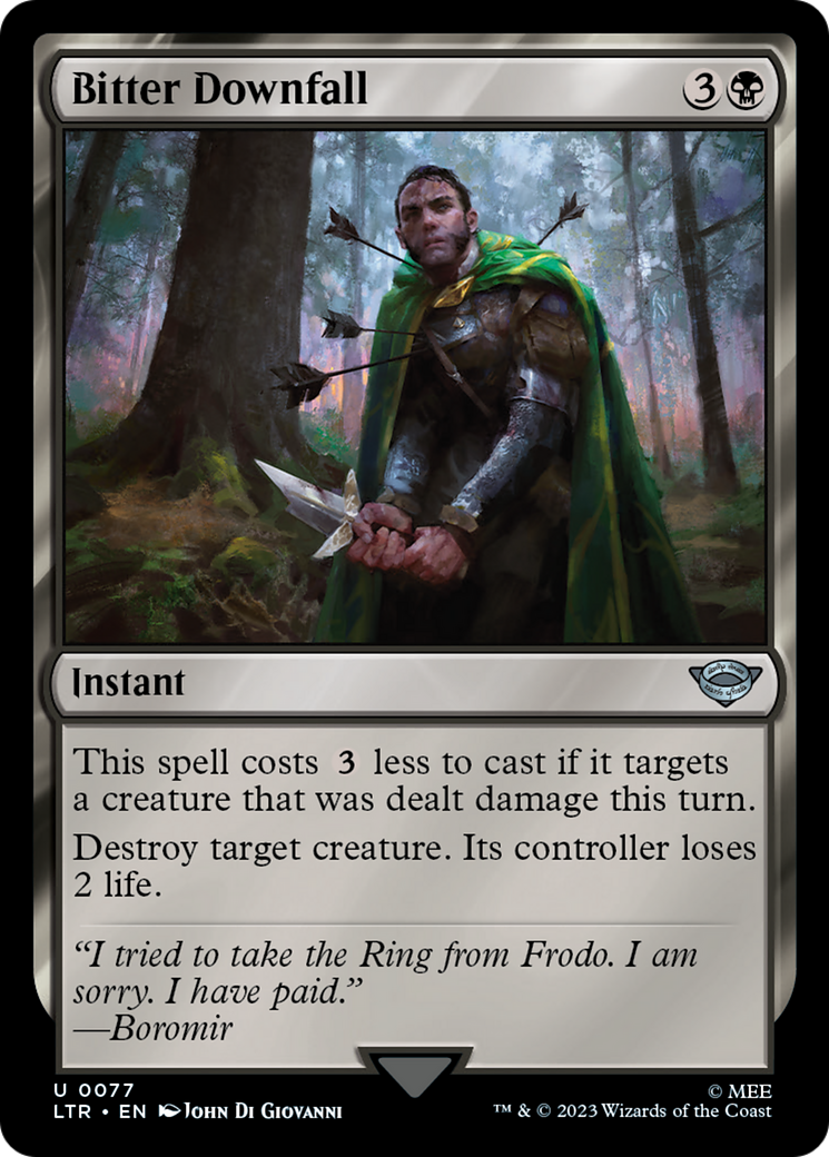 Bitter Downfall (LTR-077) - The Lord of the Rings: Tales of Middle-earth Foil - Premium MTG Single from Wizards of the Coast - Just $0.08! Shop now at Game Crave Tournament Store