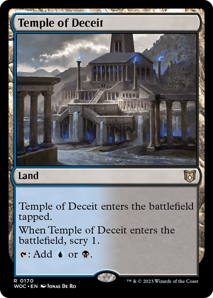Temple of Deceit (WOC-170) - Wilds of Eldraine Commander - Premium MTG Single from Wizards of the Coast - Just $0.08! Shop now at Game Crave Tournament Store